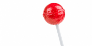 A red lollipop.